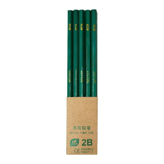 Yhmxh Sketch Pencils for Drawing 2B, 10pcs Professional Art Drawing Pencils for Shading, Sketching & Doodling, Hexagonal Shape Graphite Pencil for Artists & Beginners(2B, 10PCS)