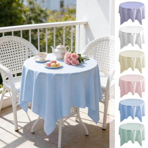 Yhmxh Small Coffee Tablecloth 36 x 36 Inch Washable Polyester Square Table Cloth Solid Heavy Duty Fabric Coffee Table Cover for Dining Home Kitchen Party Wedding