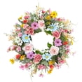 thumbnail image 1 of Yhmxh Spring Summer Wreaths for Front Door, Artificial Flower Door Wreaths, Artifical Floral Flowers Wreath with Hydrangea, Rose, Large Wreaths for Spring Summer Outdoor Home Decor, 1 of 6