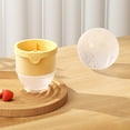 thumbnail image 1 of Yhmxh Stackable Silicone Ice Sphere Molds, Food-Grade 2.5-Inch Ice Ball Makers, Easy-Release BPA-Free Clear Ice sphere Maker, Keep Drinks Cocktail Colder Longer with Less Dilution(Yellow), 1 of 6