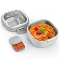 thumbnail image 1 of Yhmxh Bento Box, Leak-Proof Single Layer Lunch Box with Removable Compartments and Reusable Cutlery, BPA-Free Portable Lunch Container Dishwasher Safe Salad Container, White, 1 of 6