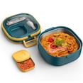 thumbnail image 1 of Yhmxh Stainless Steel Bento Box, Leak-Proof Single Layer Lunch Box with Removable Compartments and Reusable Cutlery, BPA-Free Portable Lunch Container Dishwasher Safe Salad Container, Blue, 1 of 6