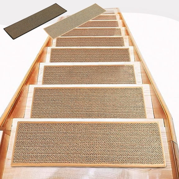 Yhmxh Stair Treads Carpet for Wooden Steps with Non Slip Rubber Backing, Soft Stairs Resistant Indoor Skid Runner Safety Rugs Stair Treads for Elders and Pets 8"x30" (1 Pack) Machine Washable