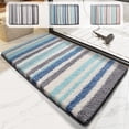 thumbnail image 1 of Yhmxh Striped Bath Mat Non Slip Super Absorbent Bathroom Soft Microfiber Machine Washable Bathroom Carpet for Dining Room, Kitchen and Bedroom 16"X24", 1 of 7