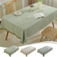 thumbnail image 1 of Yhmxh Summer Checkered FringedTable Cloth, Cotton Linen Plaid Rectangle Tablecloth 36"x60" Farmhouse Decor Washable Wrinkle Resistant Table Cloth Cover for Restaurant Picnic Dining (Gray), 1 of 7