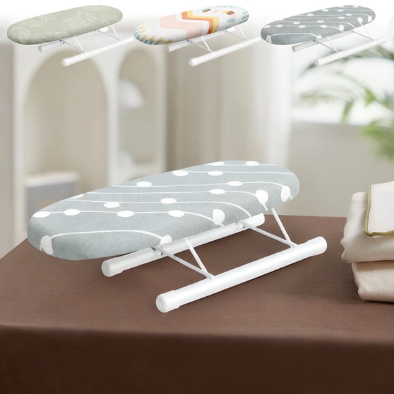 Yhmxh Tabletop Ironing Board, Portable Mini Ironing Board for Sewing, Foldable Space-Saving Mini Ironing Board Home Travel Sleeve Cuffs Collars Handling Table for Sewing, Craft Room, Household, Dorm