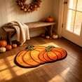 thumbnail image 1 of Yhmxh Thanksgiving Pumpkin Bathroom Rugs Fall Maple Leaf Shape Bath Mat Autumn Kitchen Mat Non Slip Doormat Cute Orange Floor Mat Decorative for Front Door Entryway Kitchen Bedroom 27.56"x17.72", 1 of 6
