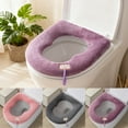 thumbnail image 1 of Yhmxh Toilet Seat Cover, Plush Warm Bathroom Toilet Seat Cushion with Snaps Fixed Washable and Reusable Toilet Seat Lid Cover Pads, Plush & Thick Fabric Toilet Seat for Round & Elongated 14x17", 1 of 7