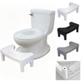 thumbnail image 1 of Yhmxh Toilet Stool Poop Stool for Squatting Posture, Portable Plastic Toilet Feet Stool for Adults, Non-Slip Bathroom Step, Strong Loading Ergonomic Toilet Stool Squat Pooping Stool for Toilets, 1 of 7