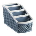 thumbnail image 1 of Yhmxh Trapezoid Remote Control Holder for Table, Hollow Desktop Storage Basket with 4 Compartments, Stackable Organizer for Cosmetics, Desk Tabletop Organizer for Study Office Living Room Dresser, 1 of 6