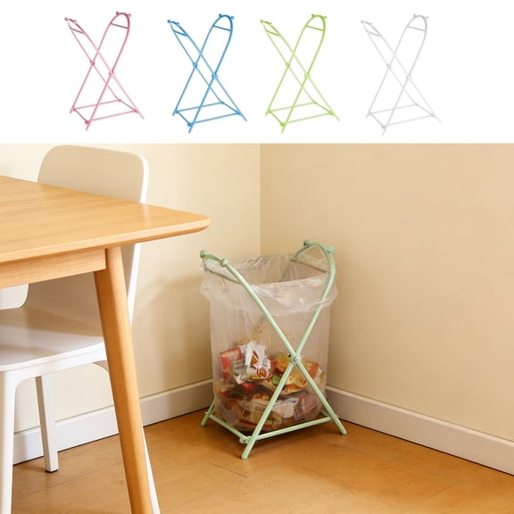 Yhmxh Trash Bag Stand, Foldable X-Shaped Plastic Bag Holder Stand, Multifunctional Grocery Bag Rack, Portable Garbage Bag Holder for Kitchen, Picnic, Home Waste Storage and Trash Organization