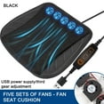 thumbnail image 1 of Yhmxh USB Cooling Seat Cushion, Breathable Air Flow Cooling Pad, Summer Cool Car Seat with Fan, Car Seat Cooling Pad, Suitable for All Car Seats, Home and Office Chairs Car Accessories(Black), 1 of 5