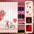 thumbnail image 1 of Yhmxh Valentine Day Shower Curtain with 12 Hooks Red Sweet Love Heart Shower Curtain for Valentines Day Decorations, Weighted Bottom Romantic Pink and Red Waterproof Fabric Bath Shower 60 X 72 Inch, 1 of 7