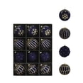 thumbnail image 1 of Yhmxh Velvet Christmas Ball Ornaments, 80mm/3.15 in Flocked Glitter Christmas Ornaments Hanging Sets, 12Pcs Shatterproof Plastic Ball Decorations for Xmas Tree, Holiday, Wedding, Party, 1 of 4