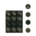 thumbnail image 1 of Yhmxh Velvet Christmas Ball Ornaments, 80mm/3.15 in Flocked Glitter Christmas Ornaments Hanging Sets, 12Pcs Shatterproof Plastic Ball Decorations for Xmas Tree, Holiday, Wedding, Party, 1 of 4