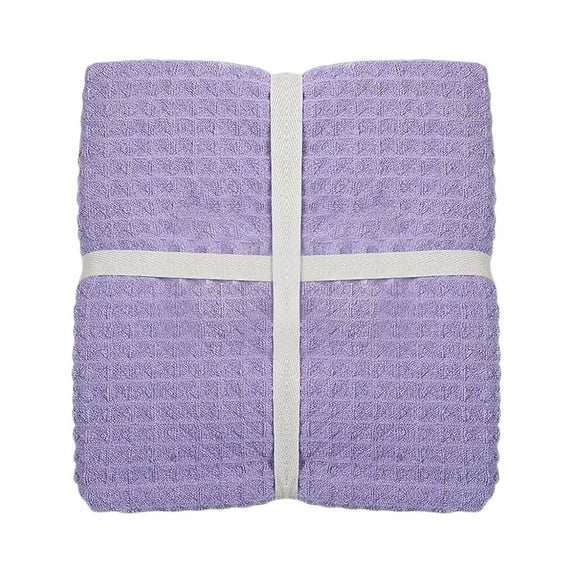 Yhmxh Waffle Bath Towels - Oversize Quick Drying Bath Towel, Soft, Quick Drying & Highly Absorbent Towels for Bathroom, Gym, Hotel & Spa(54.6x27.3in, Purple, Waffle Weave)