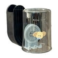 thumbnail image 1 of Yhmxh Wall-Mounted Toothbrush Holder with Rinse Cup, Sturdy Plastic Toothpaste Holder with Storage Slot, Space-Saving Bathroom Organizer Holds 2 Toothbrushes, Waterproof and Easy to Install (Black), 1 of 6