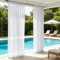 thumbnail image 1 of Yhmxh Waterproof Outdoor Sheer Curtains for Patio, Rod Pocket Window Curtains & Drapes Light Filtering for Porch Balcony, Indoor Drapes for Living Room Entry Door, W 39.6 x L 98.4 inches, 1 Panels, 1 of 6