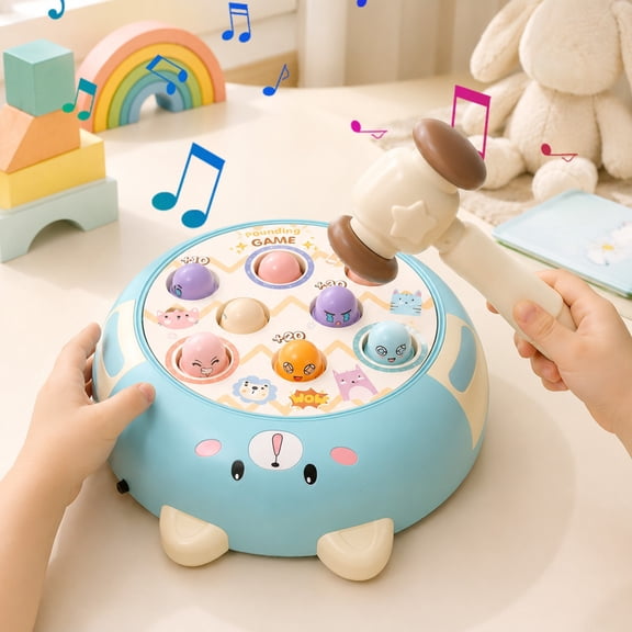 Yhmxh Whack Game Mole Toy for Toddlers, Interactive Hammering Pounding Toy, Early Educational Developmental Toy with Light & Sound, Birthday Christmas Gift for Boys Girls Ages 2 3 4 Years Old