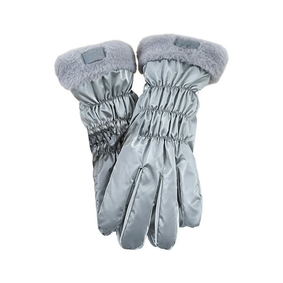 Yhmxh Winter Waterproof Snow Warm Gloves for Women, Windproof Cold Weather Thermal with Touchscreen Fingers, Warm Fleece Lined Gloves for Running Driving Cycling Hiking Outdoor Sports Daily Work