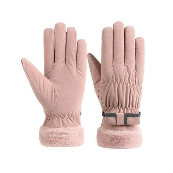 Yhmxh Winter Waterproof Snow Warm Gloves for Women, Windproof Cold Weather Thermal with Touchscreen Fingers, Warm Fleece Lined Gloves for Running Driving Cycling Hiking Outdoor Sports Daily Work