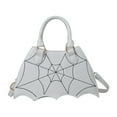 thumbnail image 1 of Yhmxh Women Lady Shoulder Bag with Spider Web Novelty Gothic Crossbody Bag Coin Purse with Strap Chain for Girls Birthday Gift, Halloween PU Leather Bat wing Horror Spooky Handbag for Women, 1 of 6