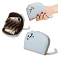 thumbnail image 1 of Yhmxh Womens Wallet with Zipper, PU Leather Women's Cat Wallet Accordion Purse with Card Slots, Credit Card Holder Small Wallet Cute Cat Wallet with Cat Tail Shaped Pendant (Blue), 1 of 6