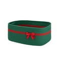 thumbnail image 1 of Yhmxh Woven Storage Basket Cute Cotton Rope Gift Basket with Handles, Baskets for Gifts Empty, Bow Basket for Storage Baby Dog Toy Room Basket Woven Storage Bin 13.5"x6"x10" Decorative Basket, 1 of 6
