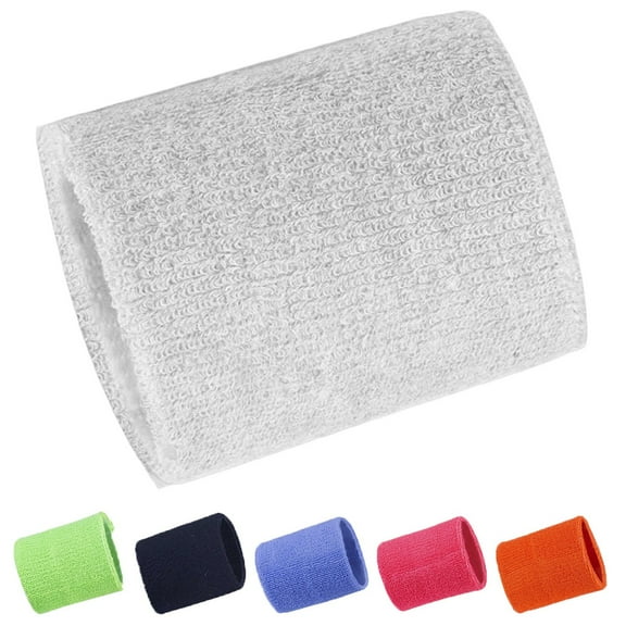 Yhmxh Wrist Sweatbands Tennis Wrist Bands Absorbent Sweatbands for Football Basketball Running, 3.2 inch Elastic Athletic Sports and Working Out Sports Fan Wristbands