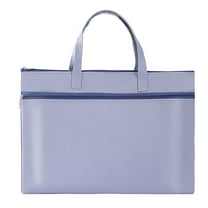 Yhmxh Zipper File Pouch, A4 Size Large Double File Organizers Pocket Waterproof File Bag with Handle, 9.6"x13.2" Foldable Document Storage Bag for Puzzle Project/Cross Stitch/Travel/Office