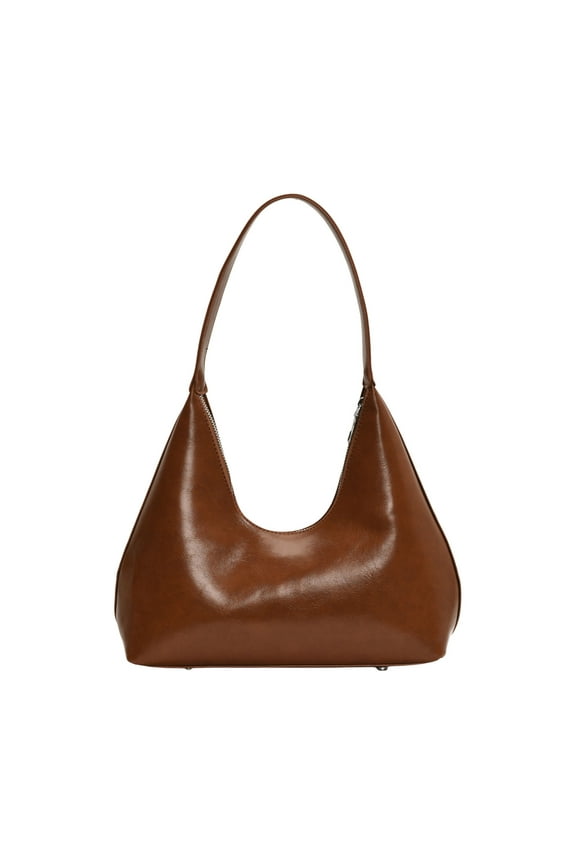 houlder Bags for Women, Trendy Leather Handbag,Small Clutch Hobo Bag Shoulder Purses With Zipper Closure, Valentine's Day gift for Women(Brown)