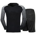 thumbnail image 1 of Yhong Adult Men Football Goalkeeper Jersey Soccer Uniform Protective Padded Long Sleeve Goalie Shirt Black 3XL, 1 of 7