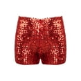 Yhong Kids Girls Sequin Hip Hop Jazz Dance Shorts Elastic Waist Sparkly