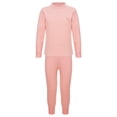 thumbnail image 1 of Yhong Youth Kids Boys Girls Striped Thermal Underwear Winter Base Layer Long Johns Set Thermal Top with Leggings Set Pink 11-12, 1 of 7