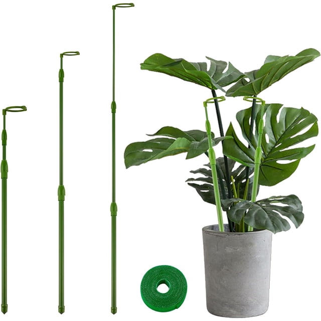 Yhtpouqe 3 Pack Extendable Plant Stakes, 16.5-42.5 Inch Plant Stakes ...