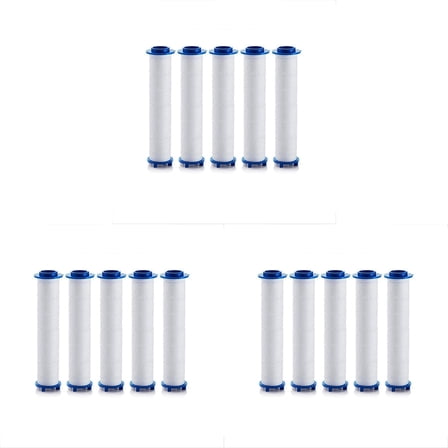 Yhuaoa 15PCS Drivse Showerhead Filters Shower Head Filters Shower Head Filter Replacement Hard Water Softener Filtered Sediment Cartridge Water Filter Core Cotton For Handheld Showerheads