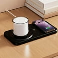 thumbnail image 1 of Yhuaoa Coffee Mug Warmer with Wireless Charging 3 Temp Settings Cup Warmer for Desk Temperature Control With Fast Heating Design Beverage Accessory For Drink Water Tabletop Bedside Black, 1 of 8