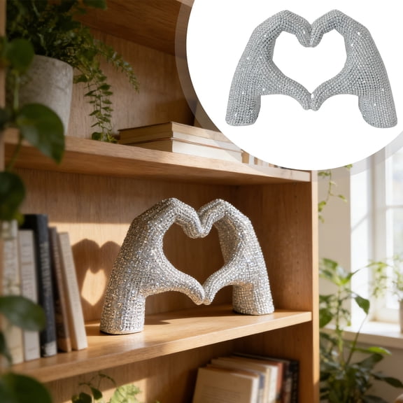 Yhuaoa Heart Hands Sculpture Birthday Decorations Gifts Living Room Bedroom Shelf Desk Coffee Table Accessories Statue Bathroom Decor Home Decor Accents Women Girls