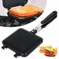 thumbnail image 1 of Yhuaoa Toastie Maker Double Side Bread Frying Pan Non Stick Stovetop Sandwich Maker Machine With Heat Handles Multiple Purposes Sandwich Camping Toaster For Stov, 1 of 8