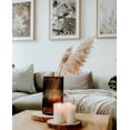 thumbnail image 1 of Yi Lighting 11" Flower Vase Amber Thickened Glass Vase Round Vintage Striped Bottles for Home Decor, 1 of 6