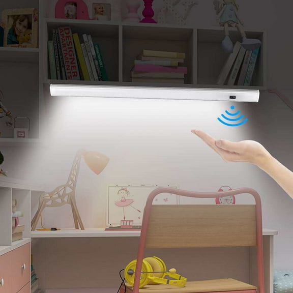 Yi Lighting 12" Under Cabinet LED Light Bar Kits Plug in for Kitchen Cabinets Counters Bookcases Cold White (1-Bar-Kit)