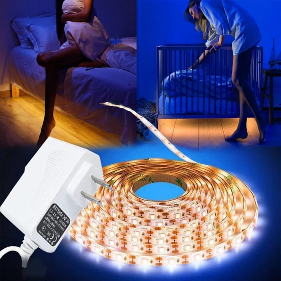 Yi Lighting 16.4ft Motion Activated Strip Lights Waterproof for Under Cabinet, Kitchen, Stair, Bed, Warm White