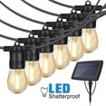 thumbnail image 1 of Yi Lighting 48ft Solar-Powered Outdoor String Lights with 15 LED Bulbs Weatherproof for Patio, Porch, Deck, Party Garden, 1 of 9