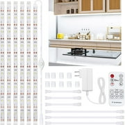 Yi Lighting 6pcs 20 LED Under Cabinet Lighting kit with Remote Control for Kitchen, Desk, Monitor Back, Shelf, Closet