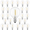 thumbnail image 1 of Yi Lighting LED, Clear G40 Globe Dimmable LED Bulbs For String Lights Replacement Bulbs Warm White (Pack of 25), 1 of 4