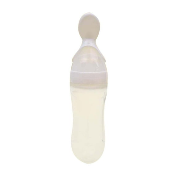 YiBai Baby Food Dispensing Spoon, Solid Food Bag with Feeding Spoon, Making Homemade Baby / Toddler Food, White
