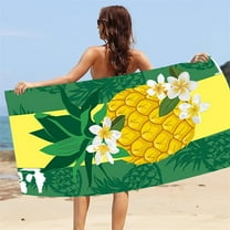 YiBai Beach Towel For Kids Super Absorbent Quick Dry Microfiber Beach Towel 24x 48'' Soft Sand Cute Beach Pool Swim Bath Travel Picnic Camping Towel,Yellow,47x24in #N.686