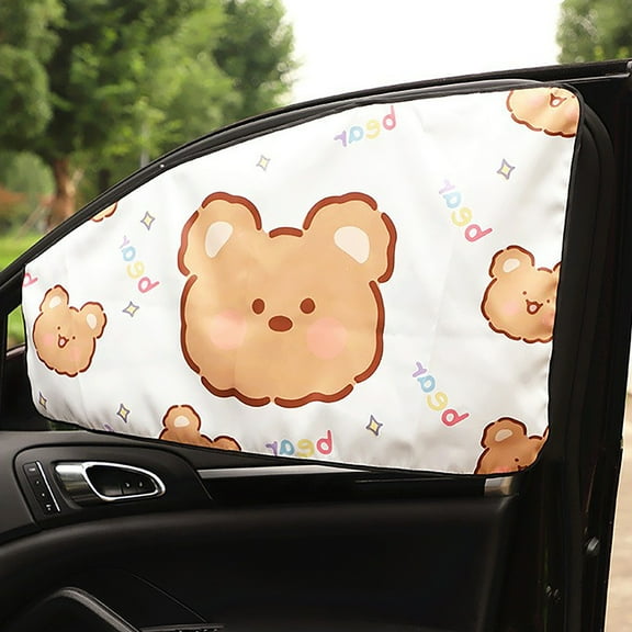 YiBai Car Window Shades, Car Accessories, Car Printing Magnetic Car Sunshade Curtain, Baby, Camping Sunscreen, Car Front Side WindowCover Sunscreen Heat Insulation Sunshade Curtain Right(Copilot)