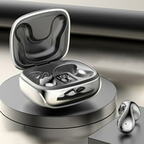 YiBai Clip-On Open Ear Headphones Wireless Bluetooth 5.3 Earbuds, IPX4 Earphones Sport Cycling Running Work,Black