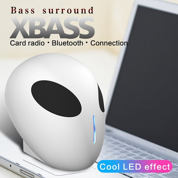 YiBai Creative Wireless Bluetooth Subwoofer Speaker Outdoor Mobile Phone Mini Audio,White,for Father Dad